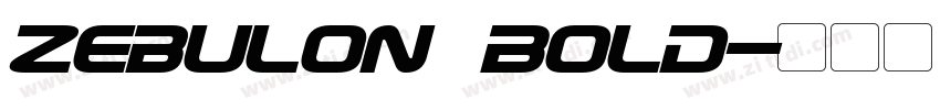 Zebulon Bold字体转换